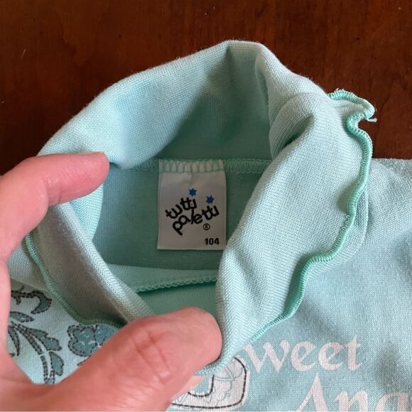 Tutti Paletti Little Girls Cotton Turtle Neck Sweater/ Long Sleeved T-Shirt 4T - Picture 5 of 6